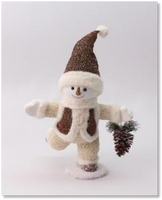 Décoration d'intérieur moderne écologique 18*11*28cm, ours en peluche mignon, cadeau de Noël