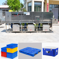 Equipo de Sanitización para Cocina Centralizada, Máquina de Lavado de Cajas de Alimentos Cocinados, Máquina de Lavado de Contenedores de Alimentos Crudos