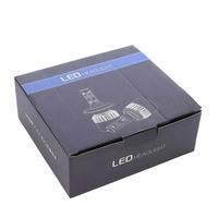 Boîte d'emballage cadeau en papier avec ampoule LED personnalisée pour voiture et moto Boîte en carton Boîte en papier ondulé noir avec fenêtres