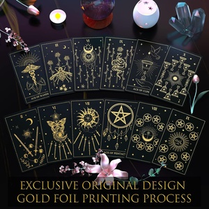 ACELION - Baraja de <span class=keywords><strong>Tarot</strong></span> Original con Guía, 78 Cartas de Papel con Acabado en Lámina Dorada, Regalo para Principiantes - Product Image 2