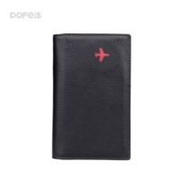 Dompet paspor, dompet paspor, aksesori perjalanan kulit PU penghalang RFID, penutup paspor dengan Logo murah