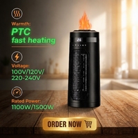 Calentador de Baño PTC, Calentador Eléctrico con Ventilador, Calentador de Patio, Resistente al Agua IPX4, Calefacción de Cerámica para Ducha, Inodoro, Hogar, 1500W