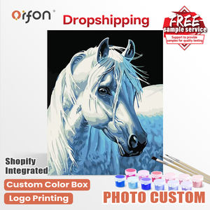 Orfon LY387 pintura por números DIY foto decorativa pintura al óleo caballo moderno impresionistas abstracto sobre lienzo sin marco - Product Image 1