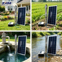 Pompe à eau submersible solaire AC/DC de 4 pouces, 2200W, 240V, pour l'irrigation agricole, l'alimentation en eau domestique, les puits profonds