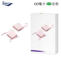 Power Bank Portabel Kapasitas Tinggi 10000mAh dengan Kabel Terintegrasi Ultra-tipis Pengisian Cepat Layar Digital Penggunaan Luar Ruangan