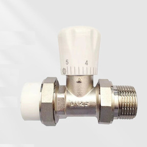 Brass <b>Thermostatic</b> Valve 1/2 In Manual <b>Control</b> For Radiator Heating System Angle Type Water Media - Product Image 4