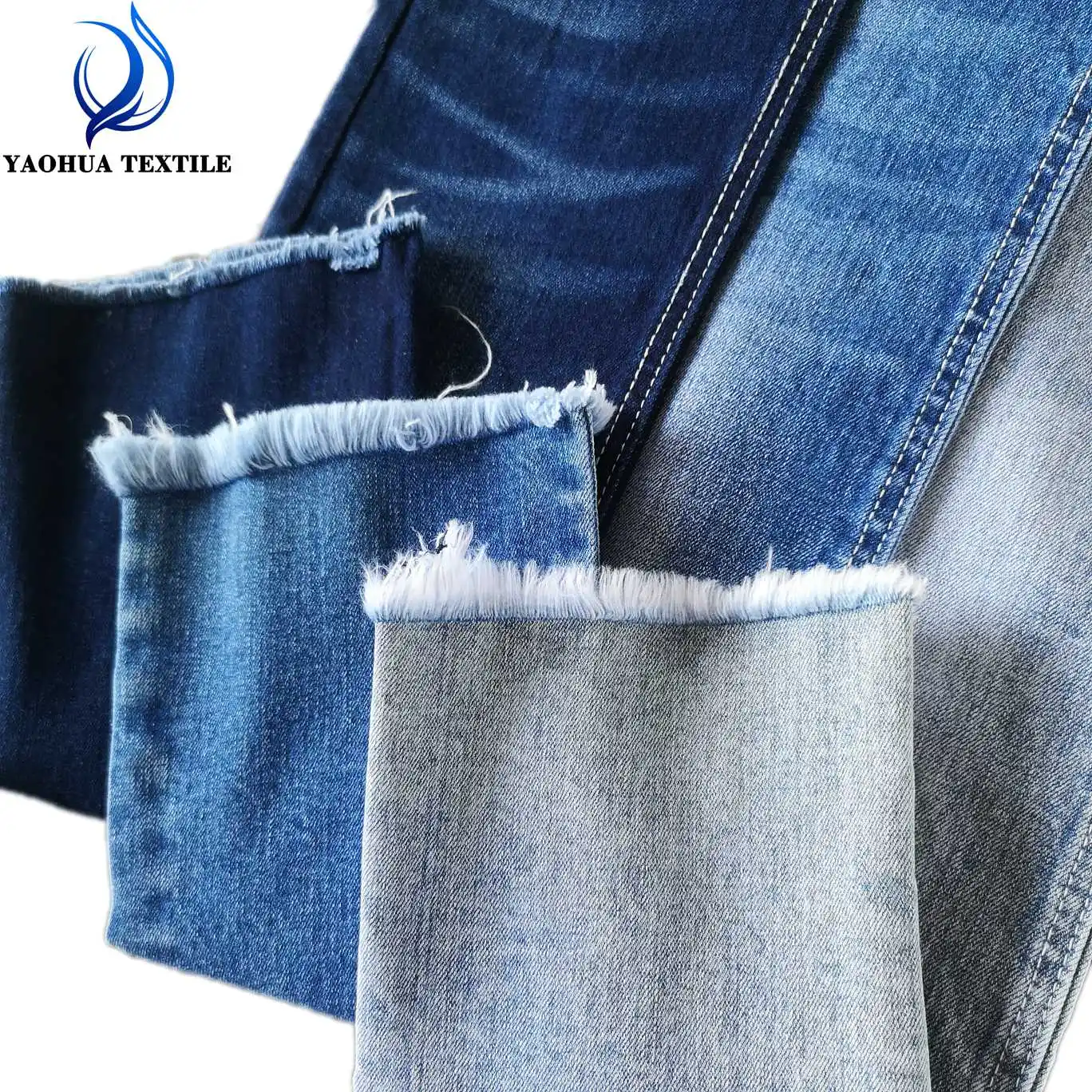 K988 Goede Prijs China Fabriek Elastische Glanzende Katoen Stretch Denim Stof Voor Dames Broek Textiel
