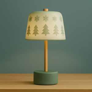 Lampe de table LED moderne à motif de sapin de Noël, gradation à 3 modes, rechargeable par USB, 1200 mAh, écologique, lumière chaude/blanche/neutre - Product Image 5