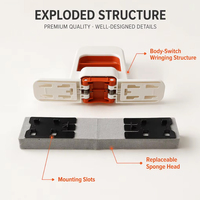 Mini serpillière auto-essoreuse en éponge, pliable, portable, pour le nettoyage des comptoirs, éviers et salles de bain, utilisable à sec ou humide