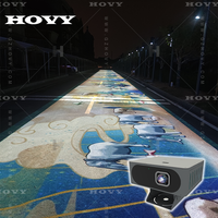 Système de jeu interactif de projection au sol Hovy Outdoor avec écran LCD haute résolution multicolore et mise au point automatique 3D intégrée