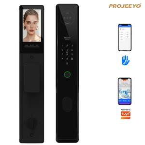 Serrure de <span class=keywords><strong>porte</strong></span> intelligente à <span class=keywords><strong>circuit</strong></span> <span class=keywords><strong>logique</strong></span> numérique, contrôle par application Tuya, reconnaissance faciale, mot de passe, accès par carte RFID - Construction en alliage d'aluminium - Product Image 1