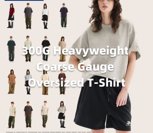 เสื้อยืดโอเวอร์ไซส์ ผ้าคอตตอน 100% หนัก 300gsm เนื้อหยาบ พิมพ์ลาย สตรีทแวร์ สั่งทำได้ สำหรับผู้ชาย - Product Image 4