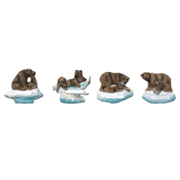 Logo personnalisé résine 3D Animal Alaska Norvège Souvenir ours polaire aimant de réfrigérateur