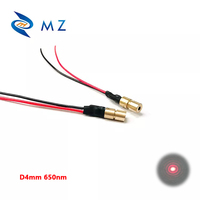 Nouveau module laser rouge compact mini 4 mm 650 nm 5 mW à faible puissance industrielle avec positionnement précis MZLASER