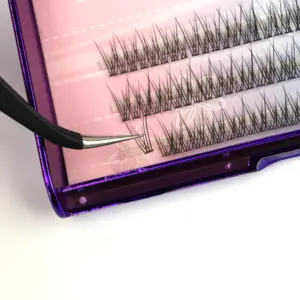 Hot selling fashion single eyelash extensions 0.07 8mm 9mm private label customized individual synthetic eyelashes