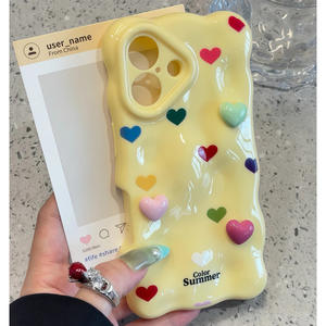 <span class=keywords><strong>Coque</strong></span> de téléphone portable 3D motif Nuages Ondulés Cœur Coloré avec découpe de précision pour Apple 17 Air, iPhone 16, 15, 14 Pro Max – Vente Flash - Product Image 2