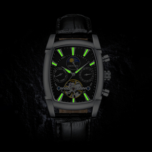 <span class=keywords><strong>Reloj</strong></span> de pulsera mecánico para hombre, con carcasa trasera <span class=keywords><strong>Visible</strong></span> de acero inoxidable, mecánico, fase lunar, para negocios - Product Image 3