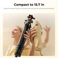Trépied pour appareil photo K&F Concept A305A1+BH-40, non réversible, avec rotule compatible Arca, trou fileté 3/8'', base triangulaire en plastique