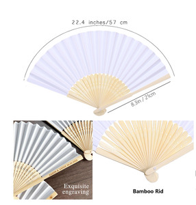 <span class=keywords><strong>Abanicos</strong></span> de mano de bambú plegables con logotipo personalizado al por mayor, <span class=keywords><strong>abanicos</strong></span> de <span class=keywords><strong>papel</strong></span> blanco de madera para bodas, recuerdos de boda, regalos - Product Image 3