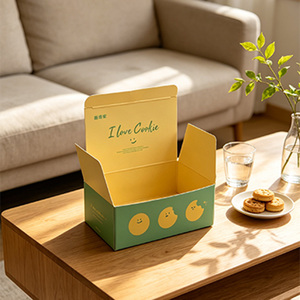 Boîtes à <span class=keywords><strong>biscuits</strong></span> rectangulaires imprimées sur mesure avec logo personnalisé, emballage alimentaire de qualité supérieure, vente en gros - Product Image 3