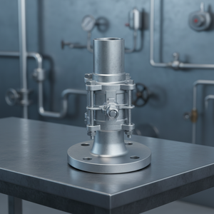 견고한 스테인리스 스틸 3피스 볼 밸브(확장 커버 및 단면 플랜지 엔드 포함) - Product Image 1