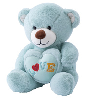 Ours en peluche de saint-valentin avec cœurs assortis, vente en gros, design fantaisie créatif, tenir le cœur