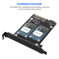 Kartu Adaptor Dual MSATA ke III 2-in-1 dengan Kecepatan 520MB/s Tersedia untuk Ekspansi Penyimpanan Desktop/Laptop