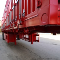 Semi-remorques JINFENG personnalisables en acier de 60 tonnes, 2/3/4 essieux, avec train de roulement robuste, en promotion, pour le transport de bétail, de canne à sucre et de marchandises en vrac