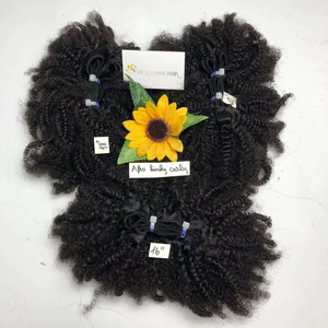 ผมต่อจากคน100% สไตล์แคมโบเดียนผมจริงแบบคู่สีดำหยิกเป็นลอนแบบแอฟโฟร - Product Image 1