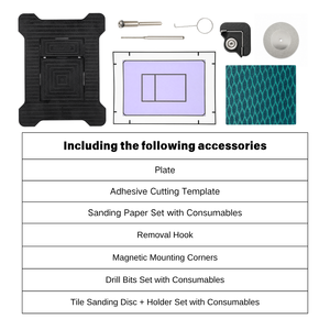 Kit d'outils d'installation pour plaque de chasse d'eau M3 pour réservoir encastré avec bouton-poussoir pour carrelage, accessoires de positionnement et de découpe - Product Image 3