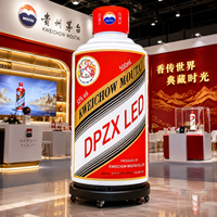 Écran d'affichage LED flexible personnalisé en forme de Moutai, mur vidéo LED et écran LED pour magasin de vins et de boissons