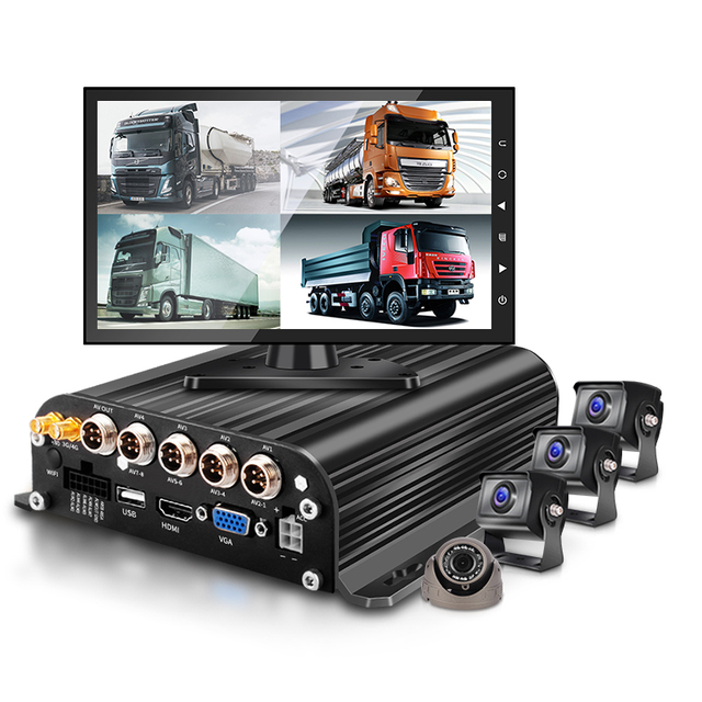 4CH 8CH H.264 H.265 AHD 720P 1080P SD HDD  Mobile DVR 128GB Vehicle MDVR CCTV Video Recorder Kit Camera System
