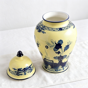 Golden Floral Ceramic Ginger <b>Jar</b> With Lid Luxury White Porcelain <b>Decorative</b> Vase For Home Decor Tabletop Ornament Storage <b>Jar</b> - Product Image 3