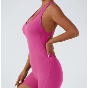 Combinaison de sport transfrontalière à séchage rapide Body de danse et de yoga avec design dos nu pour soulever les hanches - Product Image 3