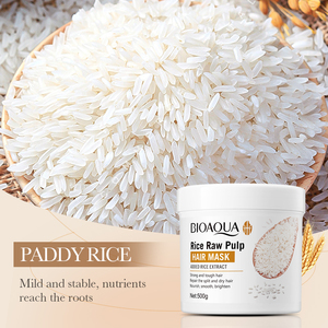 OEM ODM BIOAOUA Après-shampooing doux et naturel réparant les <span class=keywords><strong>cheveux</strong></span> <span class=keywords><strong>crépus</strong></span> endommagés <span class=keywords><strong>Masque</strong></span> capillaire hydratant et lissant à la pulpe crue de riz - Product Image 3