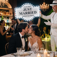 Panneau LED personnalisé pour mariage, panneau de service de bouteilles sur mesure pour réception de mariage et fête