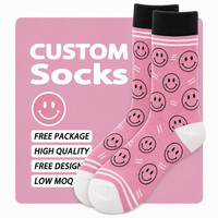 Chaussettes amusantes personnalisées OEM ODM à haute élasticité et ajustement confortable, prêtes à l'exportation, pour boutiques et magasins de cadeaux