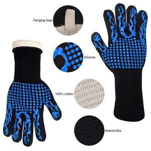 Gants de barbecue style pointillé à haute température extrême Aramide résistant à la chaleur - Product Image 3