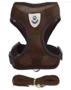 Kalung Tali Anjing Teddy Bomei Graceful Pet Ramah Lingkungan dari Poliester Sandwich Mesh dengan Pola Solid untuk Ras Kecil yang Modis - Product Image 6