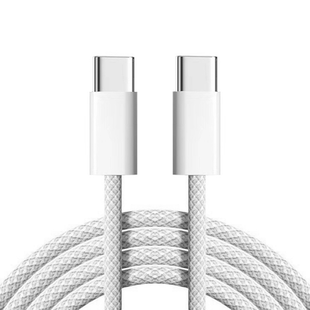 Free Custom logo 1m 2m 60W Nylon Braided Charger Cable USB C to USB C Fast Charging Data Cable for iphone 15 16 Pro Max
