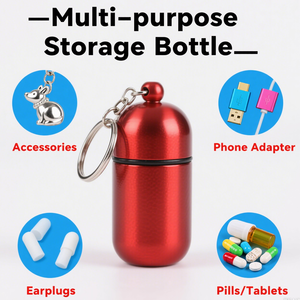 Usinage CNC personnalisé OEM nouveau flacon de pilules portable en alliage d'aluminium porte-clés de boîte à médicaments scellé étanche pour l'extérieur - Product Image 4
