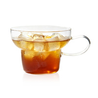 Tasse à café en verre borosilicate de haute qualité, résistante à la chaleur, compatible lave-vaisselle, avec poignée de sécurité, personnalisable, vente en gros directe usine