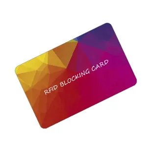 Rfid Pvc Business Card Hot Selling Pvc CR80 Size Credit Card Protector RFID NFC Blocking Card Blocker