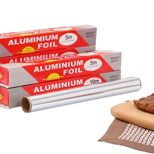 Perak tugas berat 10M panjang untuk rumah tangga aluminium Foil harga gulungan kertas aluminium Foil