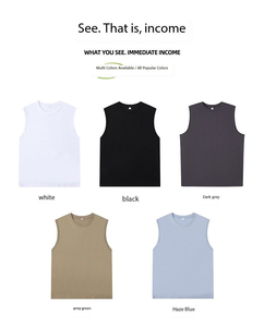 <b>White</b> Sleeveless Tank Top <b>Men</b> Cotton Casual <b>Vest</b> O Neck Sports T Shirt Gym Wear - Product Image 3