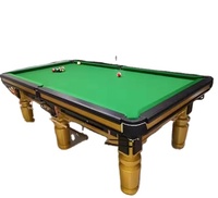 Table de billard anglaise professionnelle de 12 pieds Table en ardoise de billard de haute qualité avec pieds en bois massif