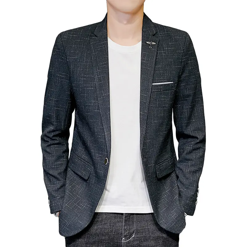 Terno masculino coreano, tendência, pequeno traje slim, casaco oeste profissional para outono