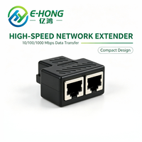 Adaptateur Répartiteur RJ45 1 vers 2 Ports Femelle-Femelle, Répartiteur Réseau Ethernet LAN Plug and Play pour CAT5e CAT6