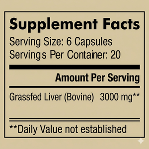 OEM ODM Gélules de Foie de Bœuf 180 unités, 500mg, Bœuf nourri à l'herbe et élevé en pâturage, Soutien Énergétique - Product Image 6