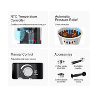 Máquina de Café Espresso Anbolife de 20 Bares, 1350W, Termobloque, Pantalla Táctil, 6 Ajustes Preestablecidos, Vaporizador, Tanque de Agua de 1.0L, OEM, ODM